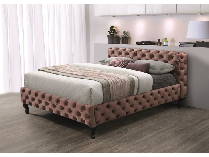 Herrera Velvet francia ágy 160x200 antik rózsaszín/ wenge bluvel 52 Herrera Velvet francia ágy 160x200 antik rózsaszín/ wenge bluvel 52