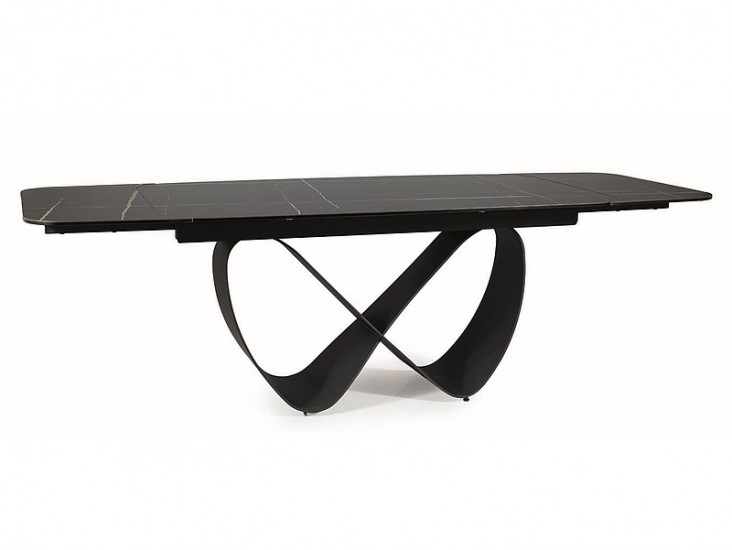 Infinity étkező asztal Kerámia fekete láb/ azario black (160(240)X95) Infinity étkező asztal Kerámia fekete láb/ azario black (160(240)X95)