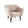 Karo1 Velvet fotel venge láb/ sötét bézs (Bluvel 40)