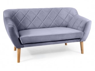 Karo 2 Velvet kanapé bükk láb/ szürke (Bluvel 14)