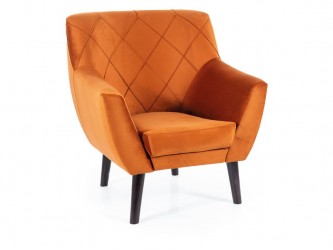 Kier 1 Velvet fotel venge láb/ fahéj (Bluvel 4215)