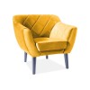 Karo 1 Velvet fotel bluvel 68 curry sárga/ wenge