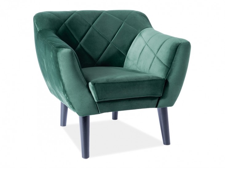 Karo 1 Velvet fotel bluvel 78 zöld/ wenge Karo 1 Velvet fotel bluvel 78 zöld/ wenge