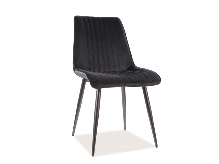 Kim Velvet étkező szék fekete láb/ fekete bluvel 19 Kim Velvet étkező szék fekete láb/ fekete bluvel 19