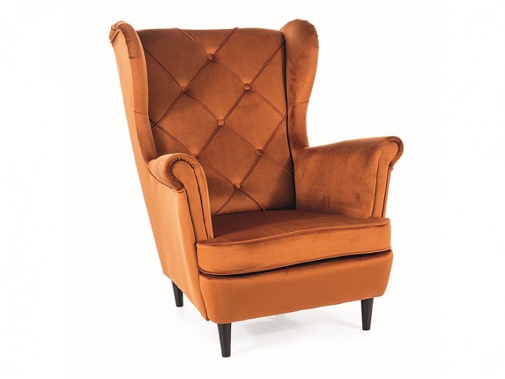 Lady Velvet fotel venge láb/ fahéj (Bluvel 4215)