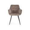 Lilia Velvet étkező szék fekete láb/ sötét bézs 40