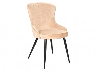 Lotus Velvet étkező szék fekete láb/ bézs Bluvel 28