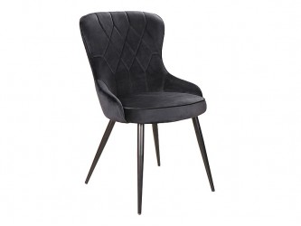 Lotus Velvet étkező szék fekete láb/ fekete Bluvel 19