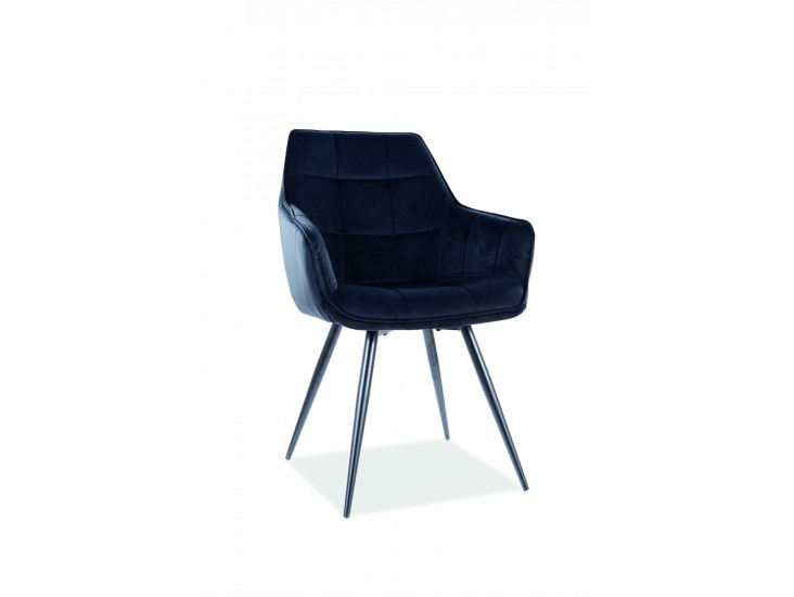 Lilia Velvet étkező szék fekete láb/ fekete bluvel 19 Lilia Velvet étkező szék fekete láb/ fekete bluvel 19