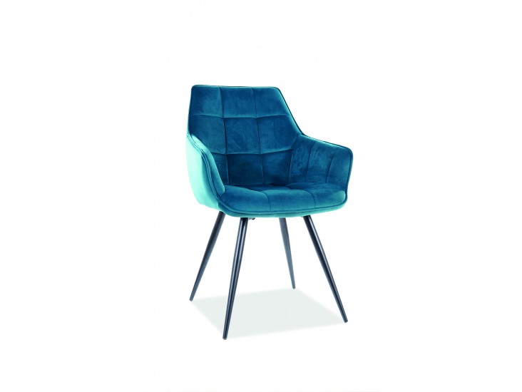 Lilia Velvet étkező szék fekete láb/ türkiz bluvel 85 Lilia Velvet étkező szék fekete láb/ türkiz bluvel 85