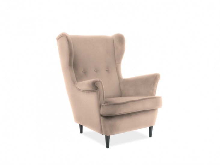 Lord Velvet fotel bézs bluvel 28/ wenge