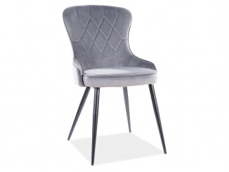 Lotus Velvet étkező szék fekete láb/ szürke bluvel 14