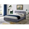 Montreal velvet 140*200 francia ágy szürke tap. 192