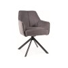 Notti étkezőszék fekete láb/ sötét szürke Brego 18