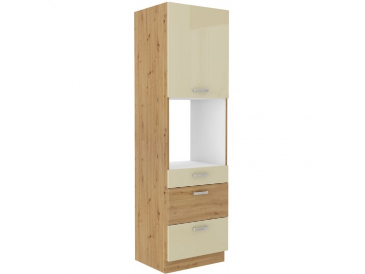 Niki 31. 60 DPS-210 3S 1F 60x210x57cm fényes krém/artisan tölgy Niki 31. 60 DPS-210 3S 1F 60x210x57cm fényes krém/artisan tölgy