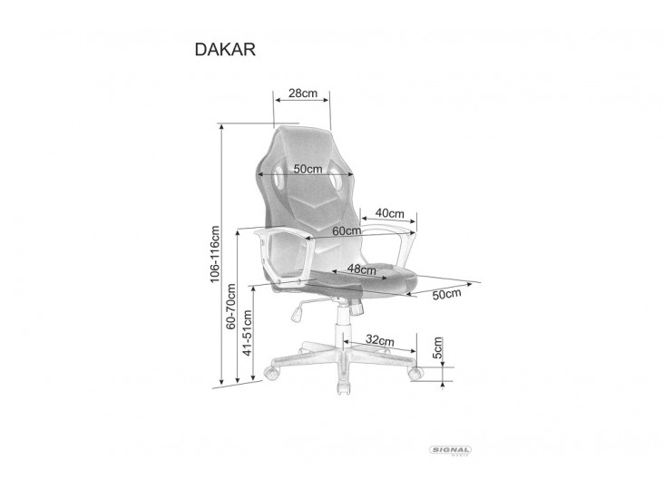 Dakar forgószék kék/fekete