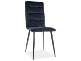 Otto Velvet étkező szék fekete láb/ fekete bluvel 19
