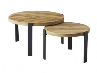 Polo asztalka összeállítás artisan tölgy/ fekete