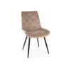 Ralph Velvet étkező szék fekete láb/ sötét bézs (Bluvel 40)