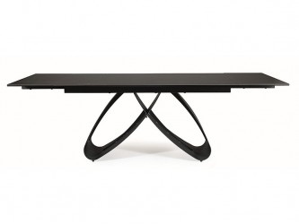 Samanta kerámia étkező asztal fekete láb/ fekete sahara noir ((160-240)X90)