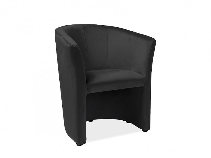 TM-1 Velvet fotel fekete bluvel 19/ wenge