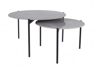 Vetro asztalka összeállítás szürke/ fekete