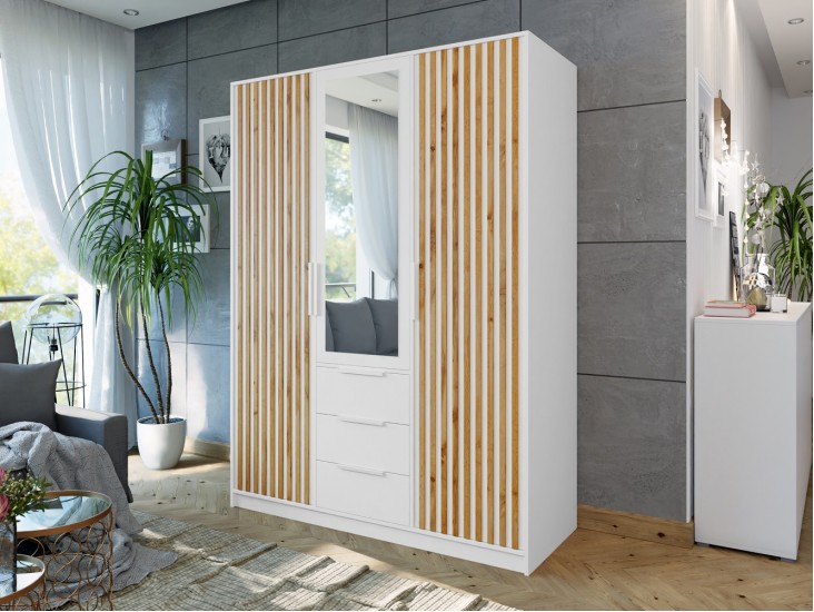 Bali Lux gardrób D3 tükör/ fehér Bali Lux gardrób D3 tükör/ fehér