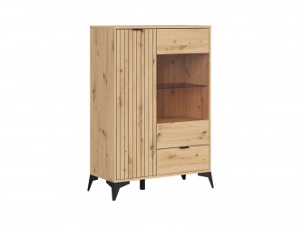 Lamea REG1D1W1S vitrines komód artisan tölgy